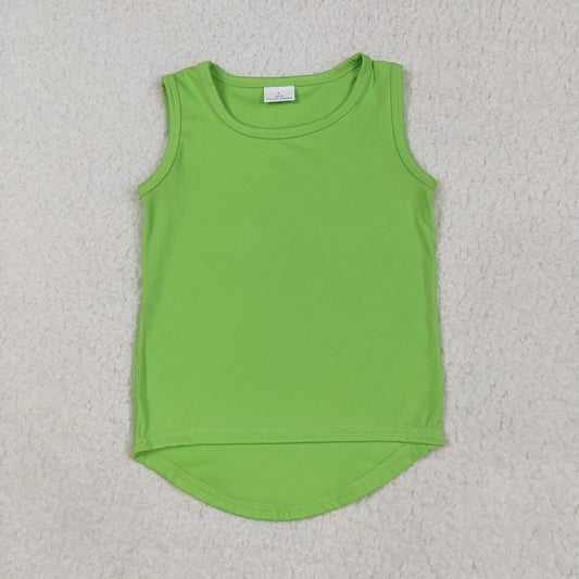 Baby Girl Toddler Sleeveless Green Vest Yoga Active Tops RTS