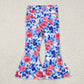 Baby Girl Flower Pink Blue Denim Bell Pants