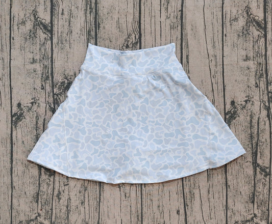 ( No moq ) Preorder Adult Women Light Grey Camo Skorts Summer Yoga Acitve Bottom