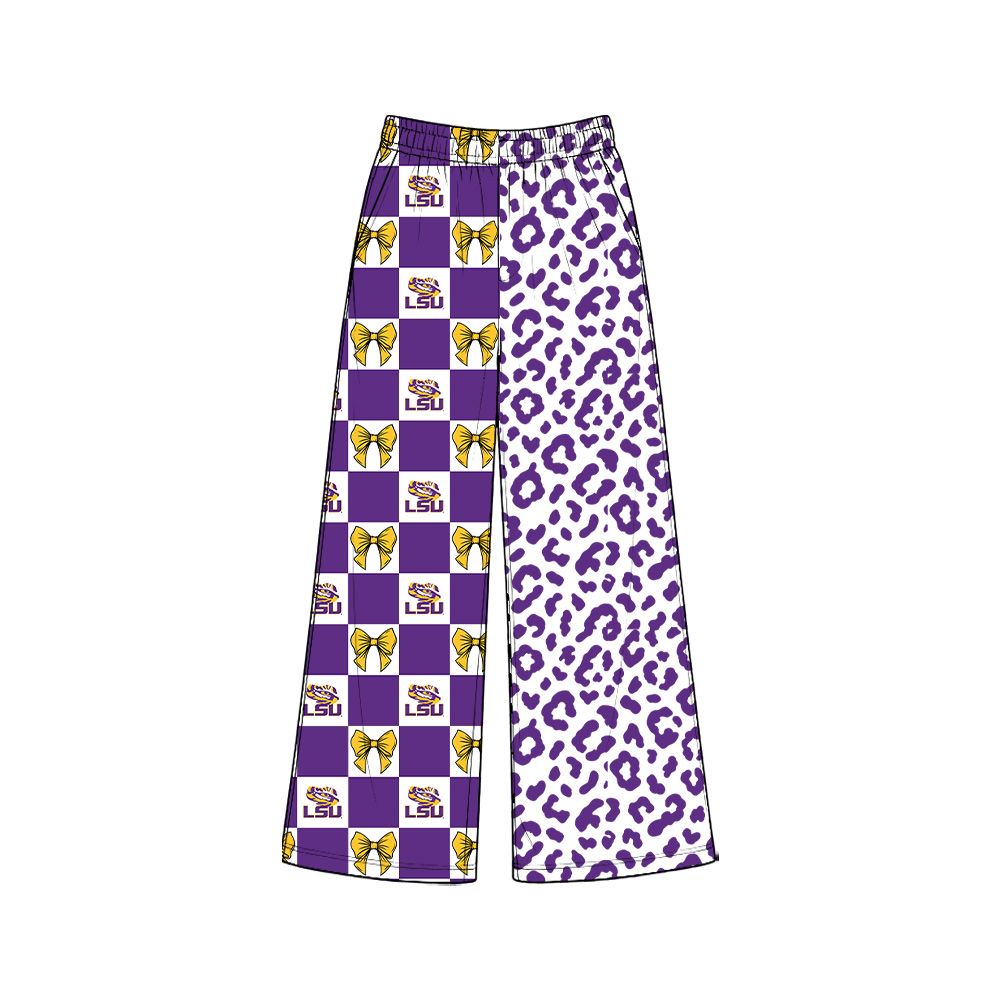 ( Moq 5 ) Preorder Adult Women Bows Tigers Leopard Pockets Pants Bottoms Team Clothes