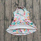 Baby Girl Sleeveless Colorful Leopard Knee Length Yoga Active Dress RTS