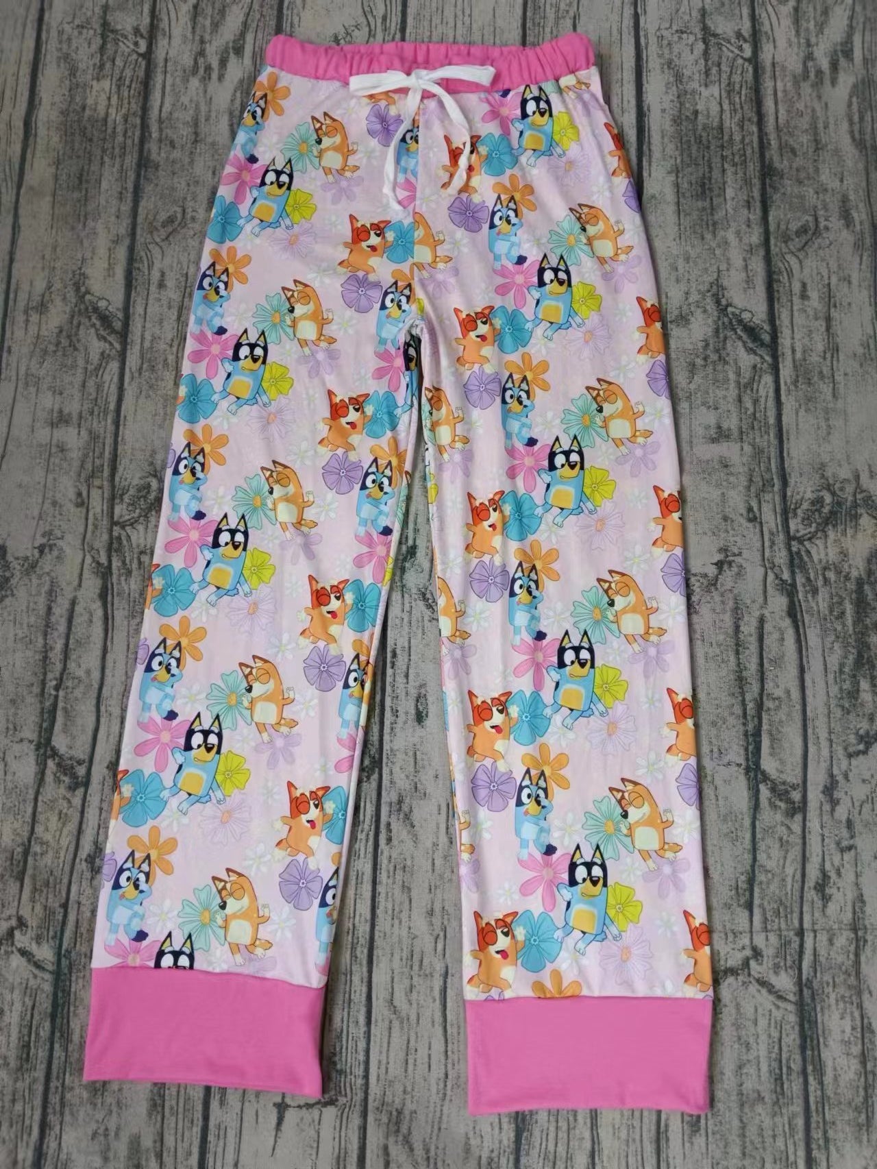 Moq 5 Adult Women Dogs Flower Pants