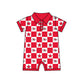 ( Moq 5 Each Style ) Baby Boys Girls Toddler Bows Red Plaid Team Sibling Shorts Dress Shirt Set Summer Clothes