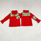 Baby Boy Girl Christmas Green Face Sibling Pajamas Tops Set