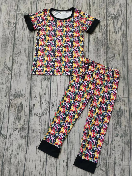 Baby Boy Short Sleeves Cartoon Shirt Pants Pajamas Set