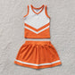 Baby Girls Kids Sleeveless Tops Orange Skirt Shorts Set Yoga Active Team Clothes RTS