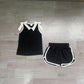 Baby Girls Kids White Bows Shirt Shorts Black Set Summer Clothes RTS