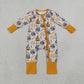 Baby Kids Infant Long Sleeves Happy New Year Zipper Footie Sleeper Romper Clothes RTS