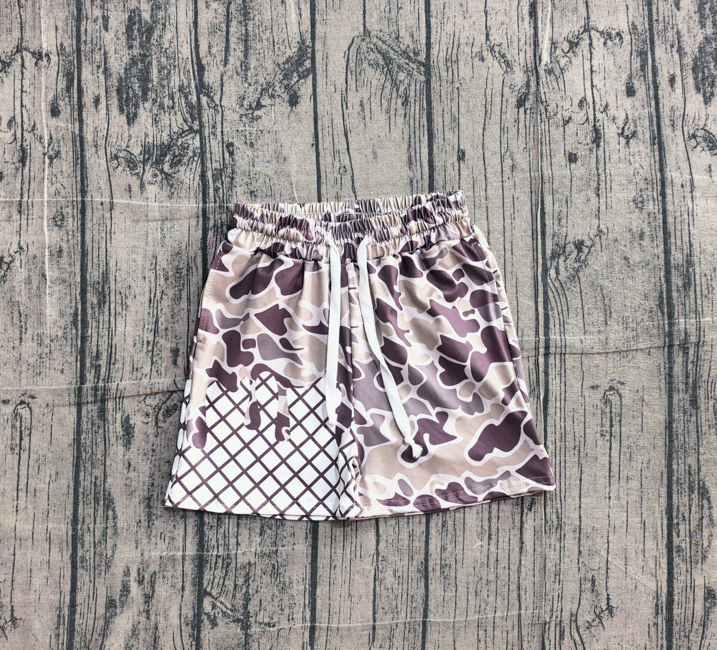 Baby Boys Kids Toddler Grey Camo Drips Summer Shorts Bottoms RTS