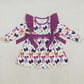 Baby Girl Long Sleeves Bows Halloween Knee Length Dress RTS