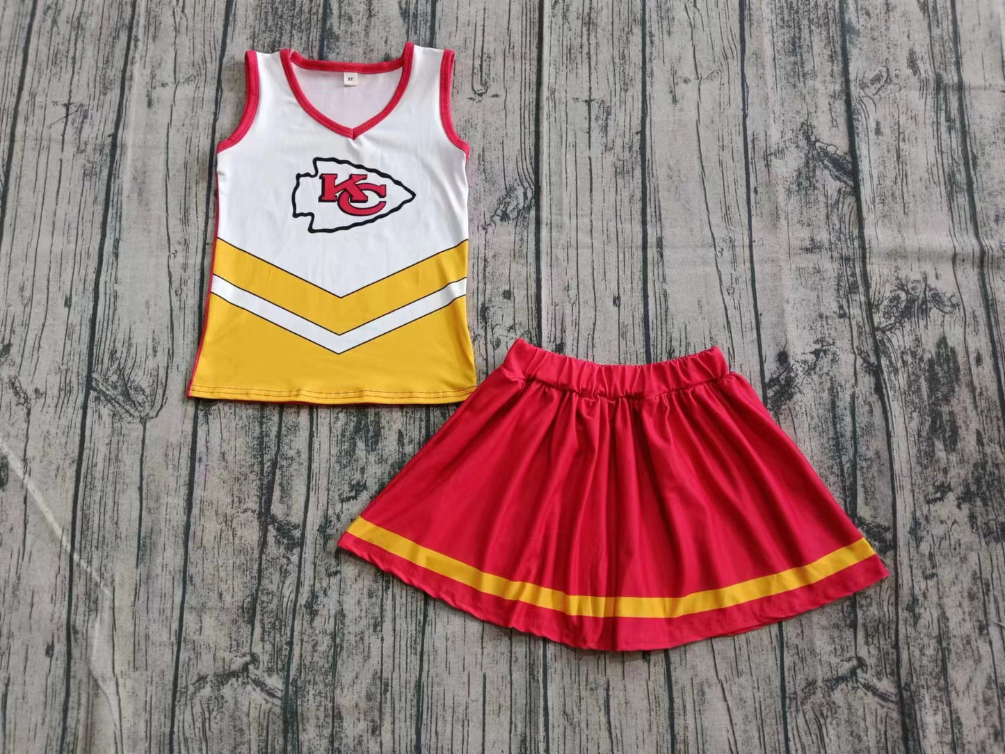 ( Moq 5  ) Baby Girl Sleeveless CK Team Shirt Skirt Shorts Skort Set