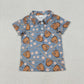 Baby Boys Kids Short Sleeves Baseball Stars Buttons Shirt Tops RTS