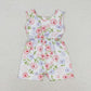 Baby Girl Sleeveless Flower Shorts Summer Overalls Jumpsuit