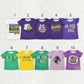 Sibling Baby Boys Girls Short Sleeves Shirts Tops Mardi Gras Clothes RTS