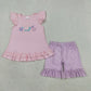 Sibling Baby Girls Kids Embroidery Animals Shirt Shorts Set Romper Summer Clothes RTS