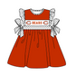 ( Moq 5 ) Baby Girls Toddler Dots Short Sleeves Bows Team Red Knee Length Dress