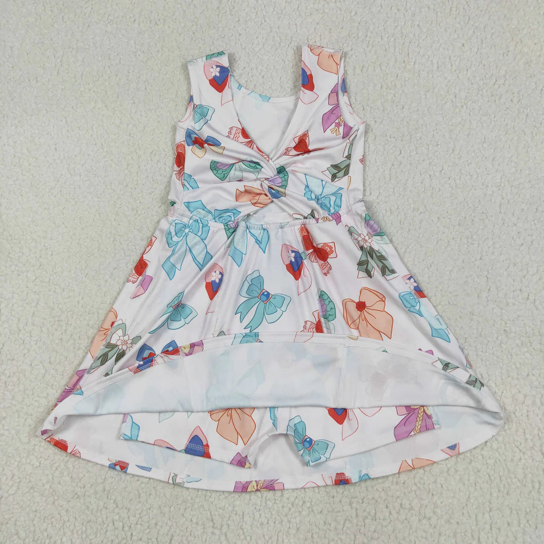 Baby Girl Toddler Sleeveless Sibling Knee Length Yoga Active Dress RTS