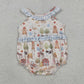 Sibling Baby Girls Kids Farm Animals Ruffle Tops Shorts Set Romper Summer Clothes RTS