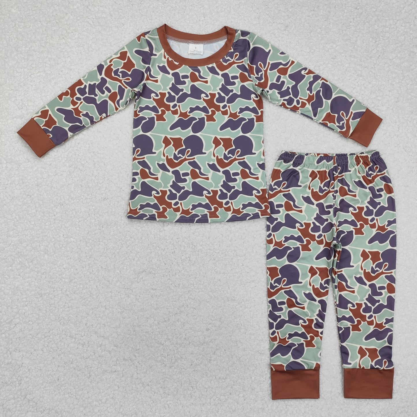 Baby Boy Long Sleeves Camo Shirt Pants Outfit Pajamas Set