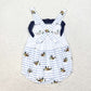 RTS Baby Girl Sleeveless Embroidery Ducks Bubble One Piece Romper