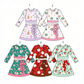 ( Moq 5 Each Style ) Sibling Baby Girls Kids Christmas Santa Shirts Bows Skirts Shorts Sibling Sets Clothes