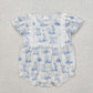 Baby Girl Infant Short Sleeves Rabbit Butterfly Bubble Easter Romper