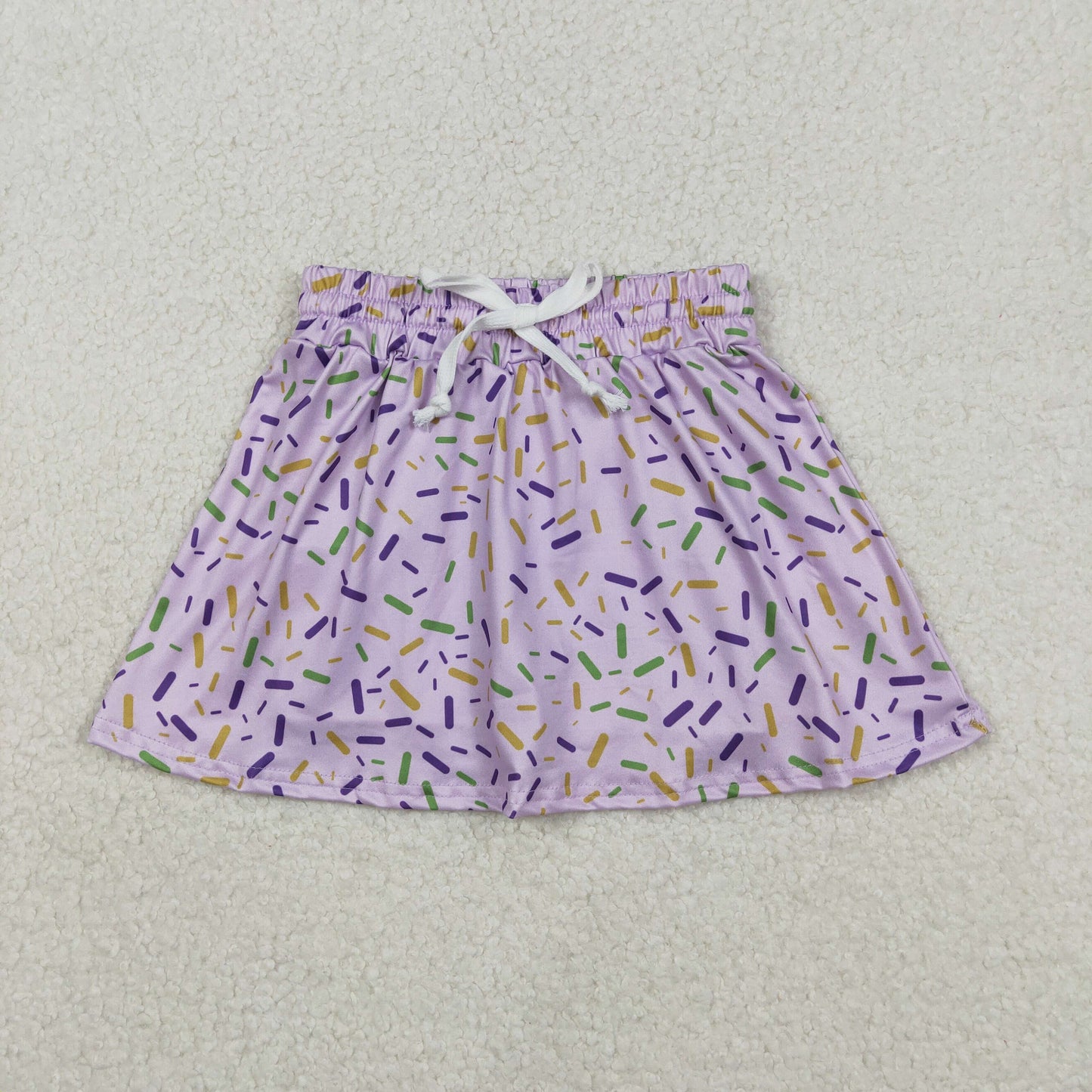 Baby Girls Kids Purple Sprinkles Summer Shorts Skirt Skorts Bottoms RTS
