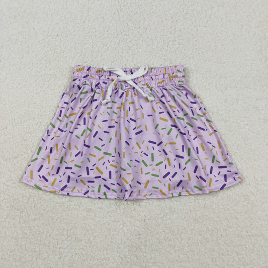 Baby Girls Kids Purple Sprinkles Summer Shorts Skirt Skorts Bottoms RTS