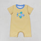 Baby Boy Embroidery Planes Sibling Brother Summer Romper Set