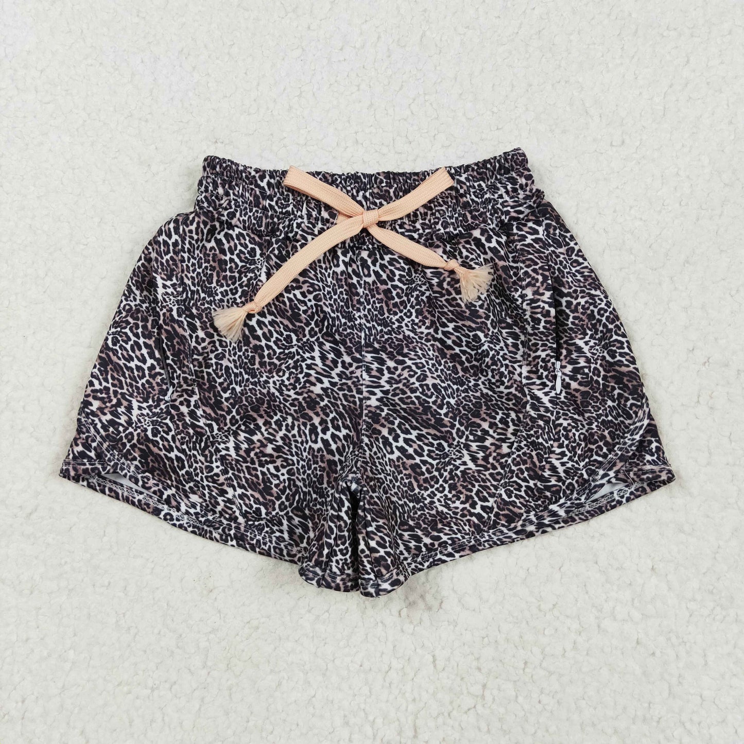 Baby Girl Leopard Yoga Active Wear Bottoms Shorts RTS