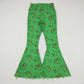 Family Sibling Christmas Green Frog Face Denim Bell Pants