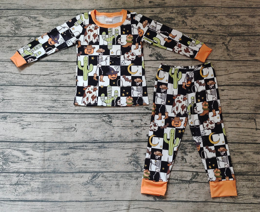 BLP0190 Baby Boy Long Sleeves Shirt Pants Dogs Pajamas Outfit