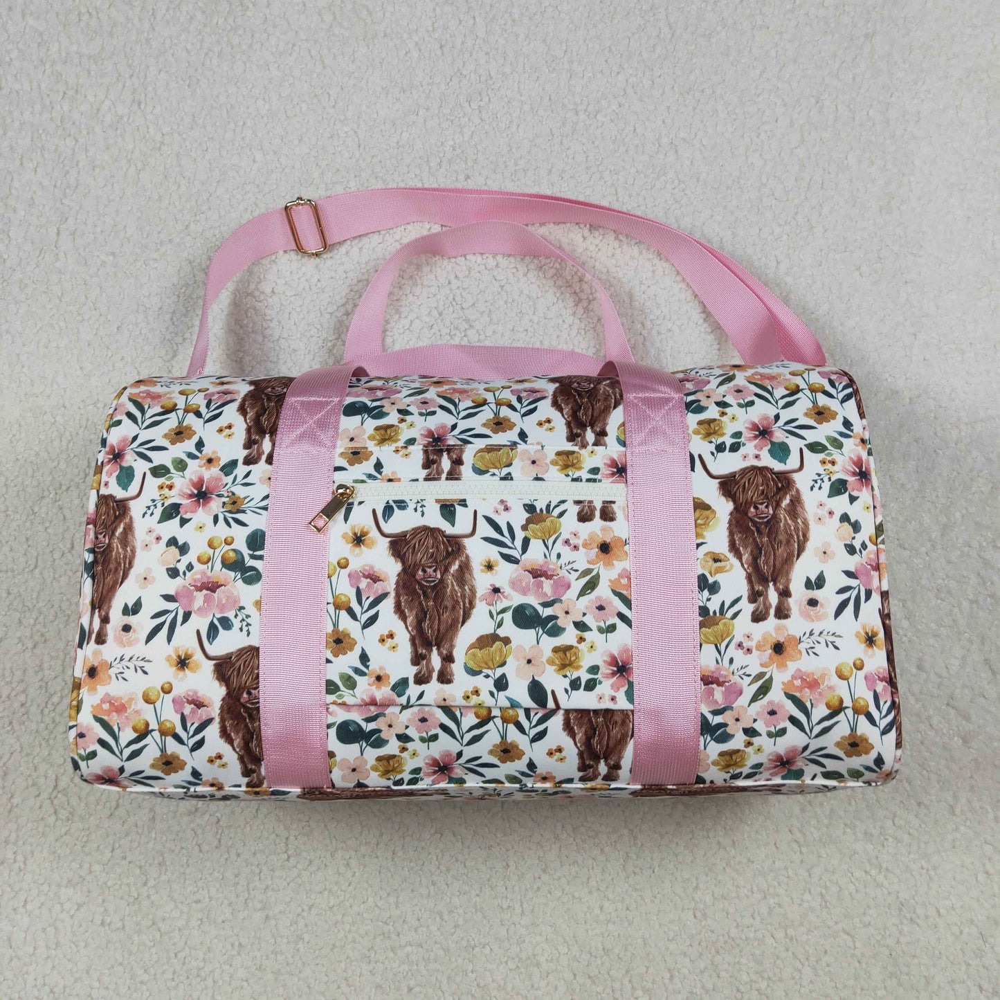 Kids Girl Adult Western Cow Flower Gym Bag RTS