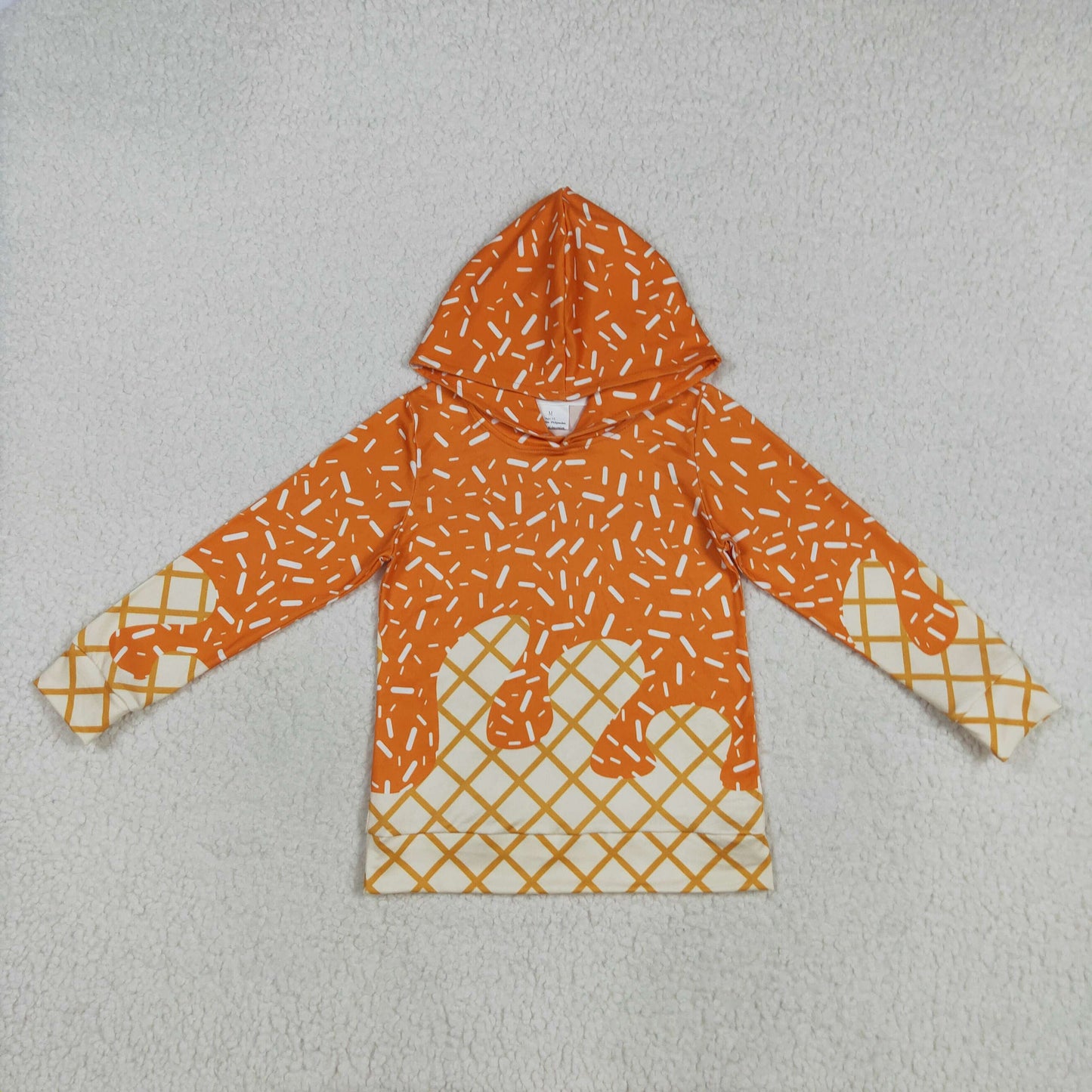 Baby Kids Toddler Long Sleeves Team Yellow Drip Hoodie Shirt Tops RTS