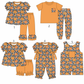 ( Moq 5 Each Style ) Baby Boys Girls Kids Fall Pumpkins Checked Sibling Rompers Sets Clothes