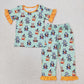 Baby Girl Short Sleeves Dogs Shirt Pants Pajamas Halloween Set