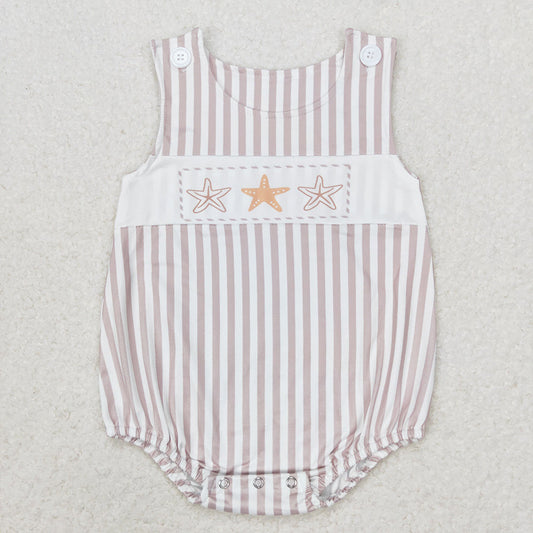 Baby Boy Starfish Stripes One Piece Romper