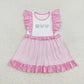 Baby Girl Short Sleeves Crabs Pink Stripes Dress