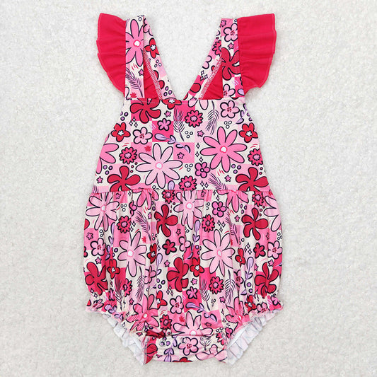 Baby Girl Flower Bubble Summer One Piece Romper