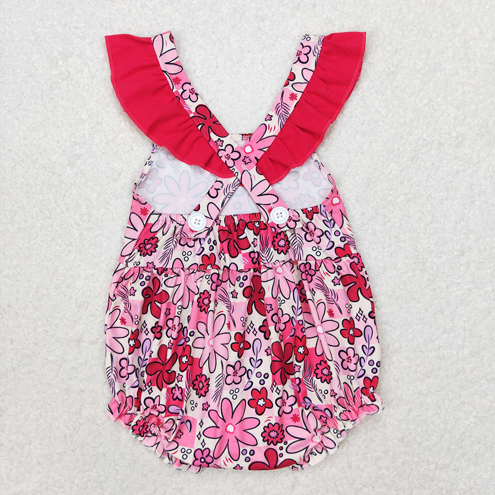 Baby Girl Flower Bubble Summer One Piece Romper