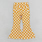 Baby Girl Orange Checkered Bell Denim Pants