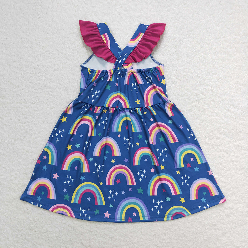 Baby Girls Rainbow Summer Knee Length Dresses