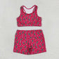 Baby Girl Sleeveless Sports Crop Tops Shorts Sibling Set