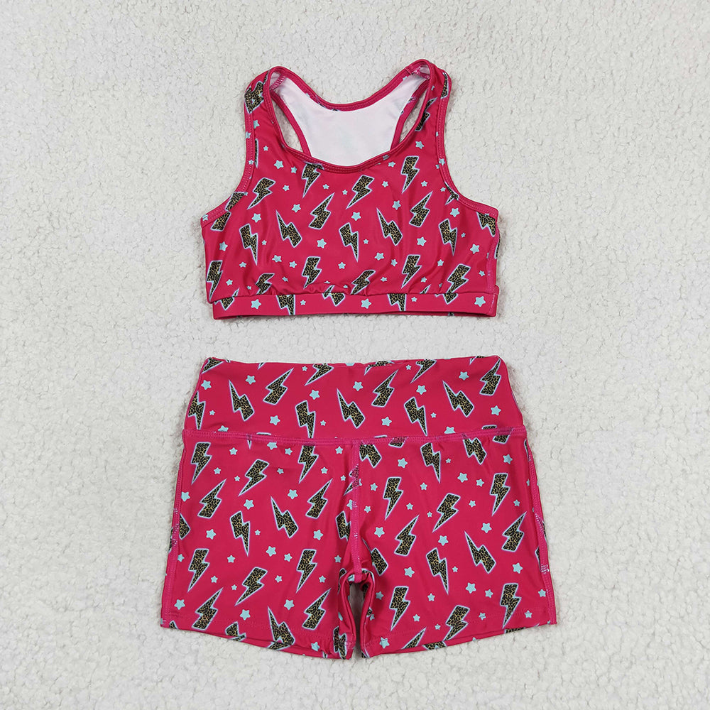 Baby Girl Sleeveless Sports Crop Tops Shorts Sibling Set