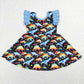 Baby Boy Girl Short Sleeves Dinosaurs Sibling Romper Dress Set