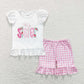 Baby Girl Big Little Sister Sibling Short Sleeves Romper Set