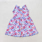 Baby Girl Sleeveless Flower Purple Dress