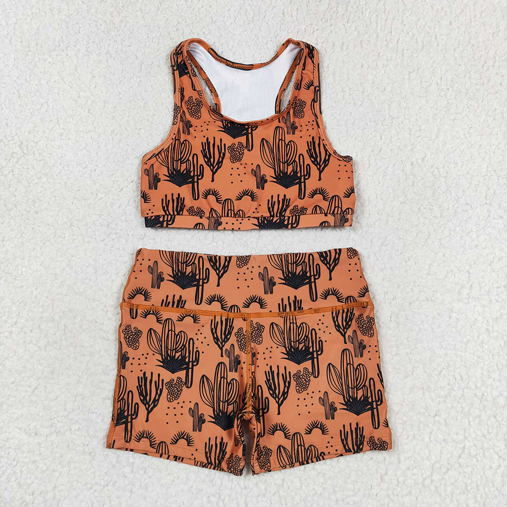 Baby Girl Sleeveless Sports Crop Tops Shorts Sibling Set