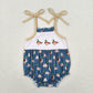 Baby Boy Girl Embroidery Ducks Sibling Romper Set