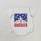 July 4th Baby Boy Cow Short Sleeves Romper